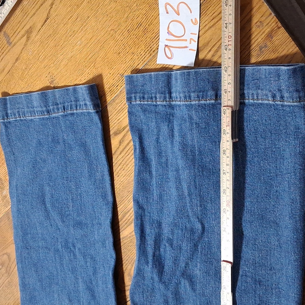 PILCRO And The Letterpress Jeans Womens 32T BLUE WIDE LEGS ?Preowned Denim Pants - Picture 2 of 7